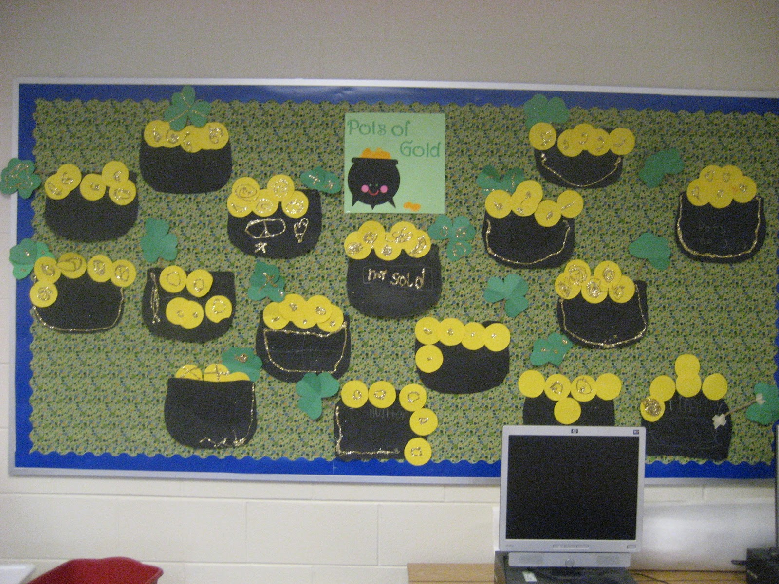 Kinder Doodles Pots of Gold Bulletin Board