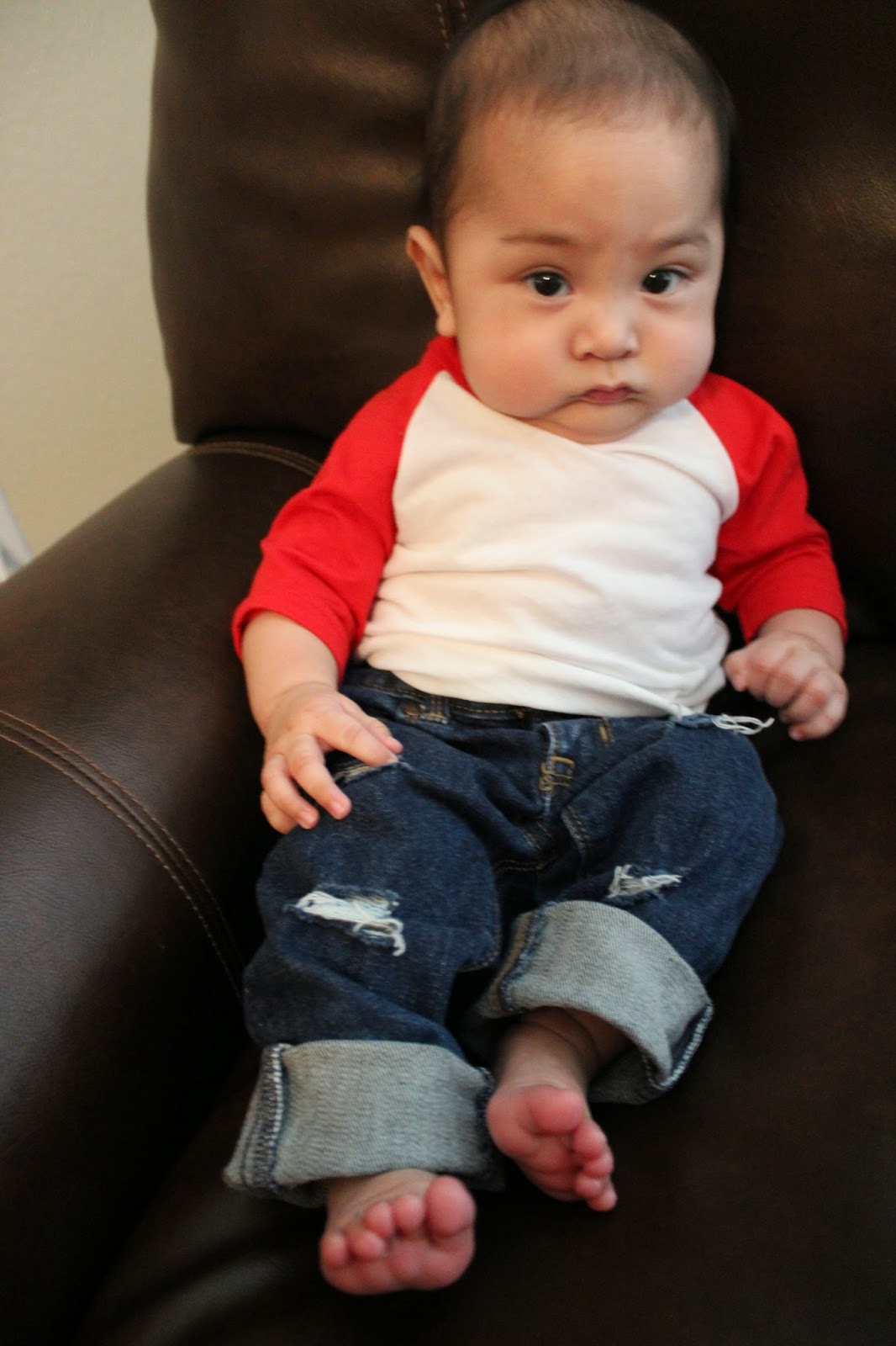 Domesticated Diva DIY Distressed Baby Jeans