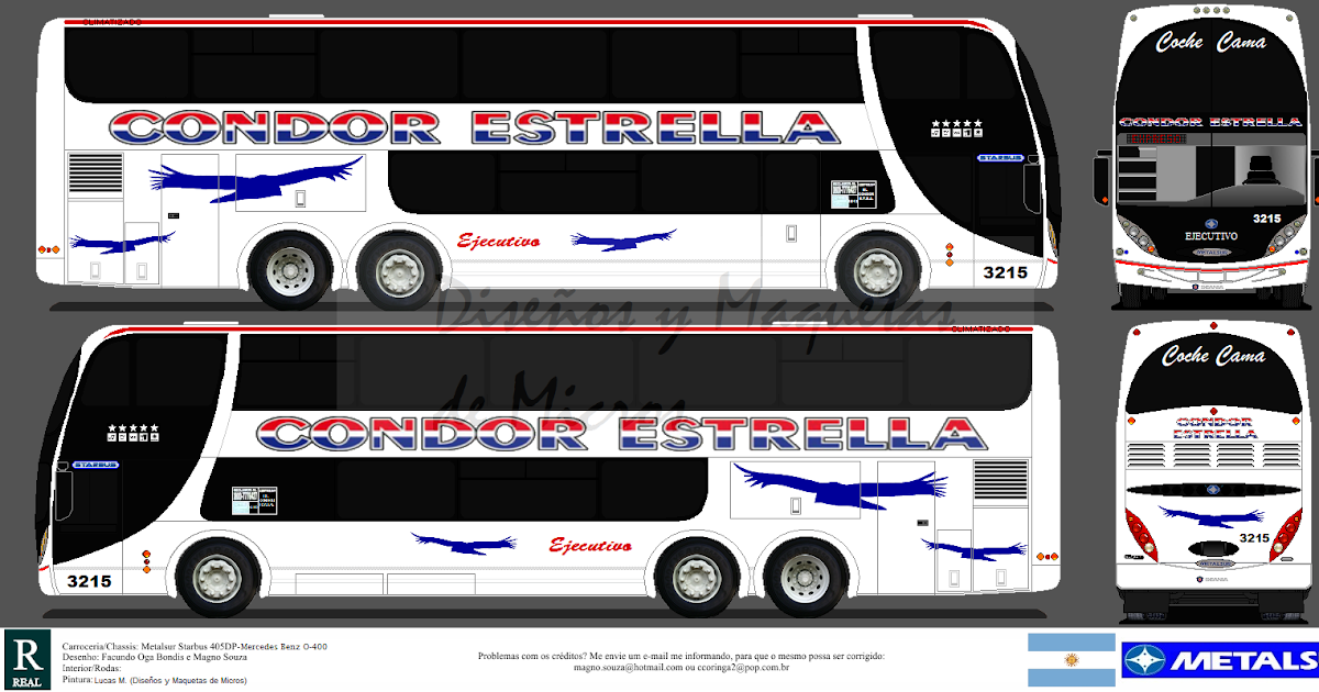 Diseños y Maquetas de Micros Condor Estrella 3215