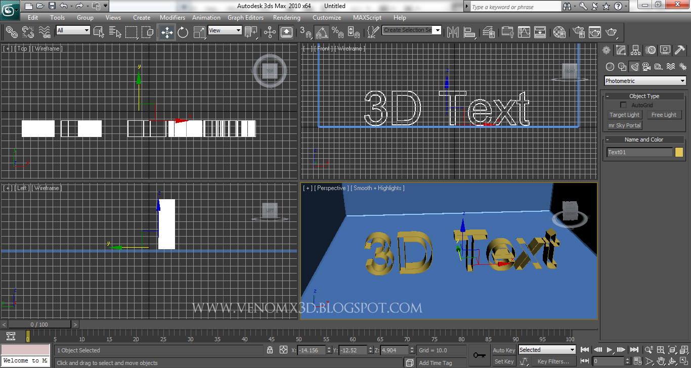 V3N0M's - 2D and 3D art: 3D Text Simple Rendering