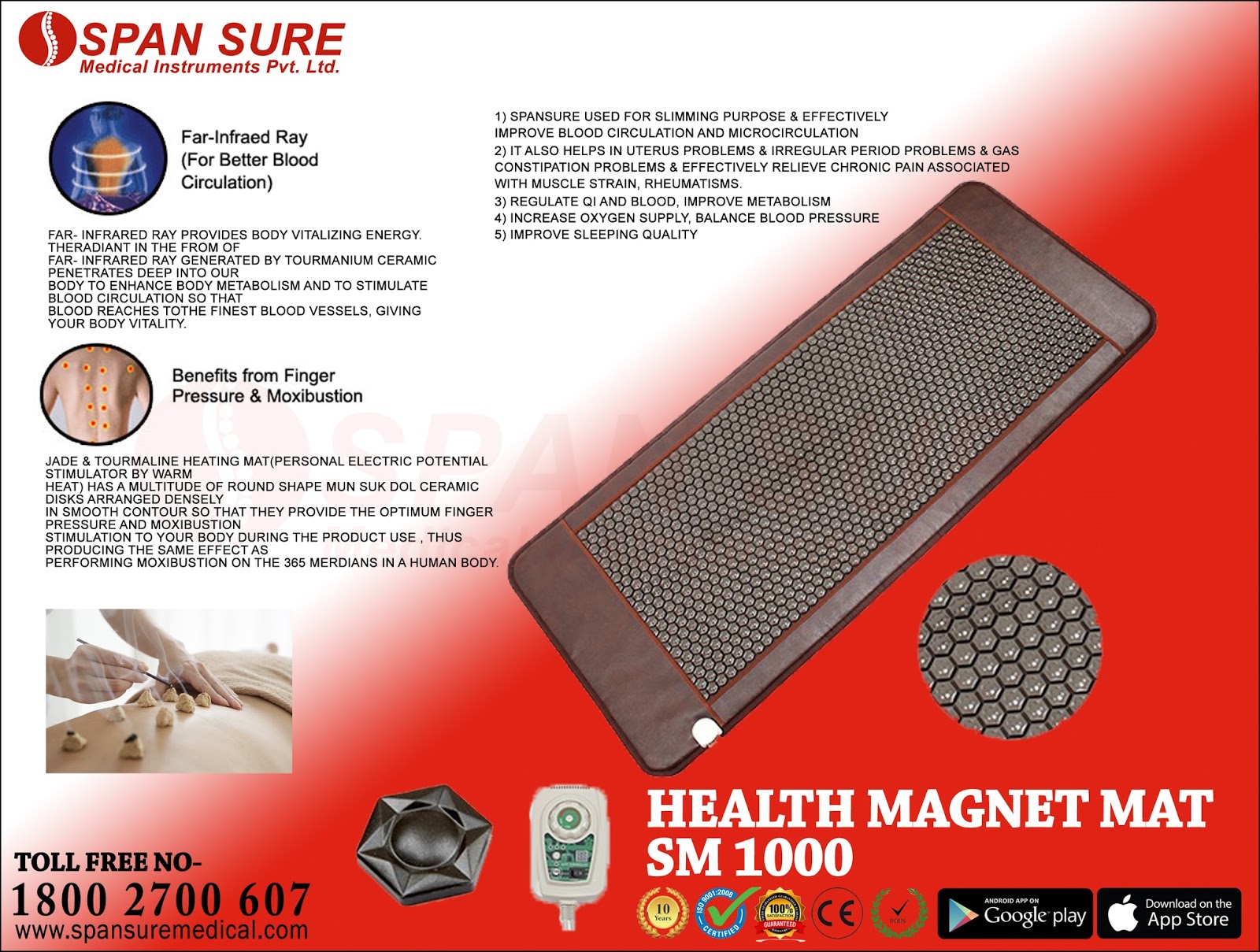 Health & Tourmaline Mat by SPAN SURE Medical