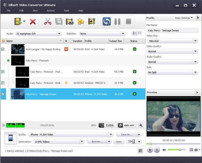 Screenshots of Xilisoft Video Converter Ultimate Mac