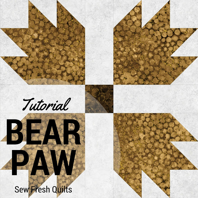 http://sewfreshquilts.blogspot.com/2016/06/bear-paw-block-tutorial.html