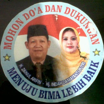 Stiker Pasangan Zainul-Dinda, Beredar