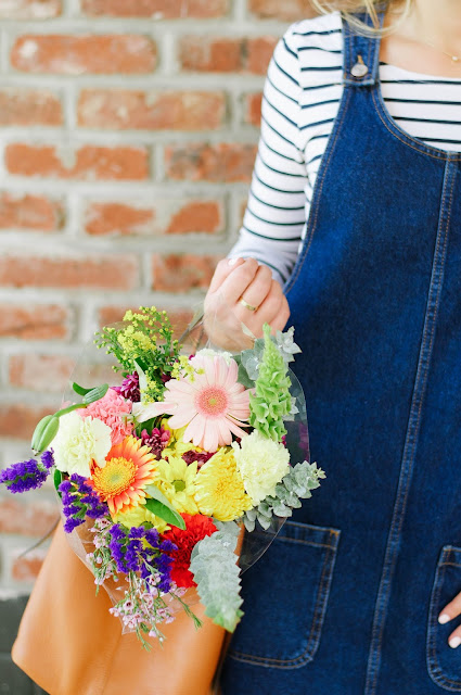 Fresh flowers in the strip district in Pittsburgh pennsylvania