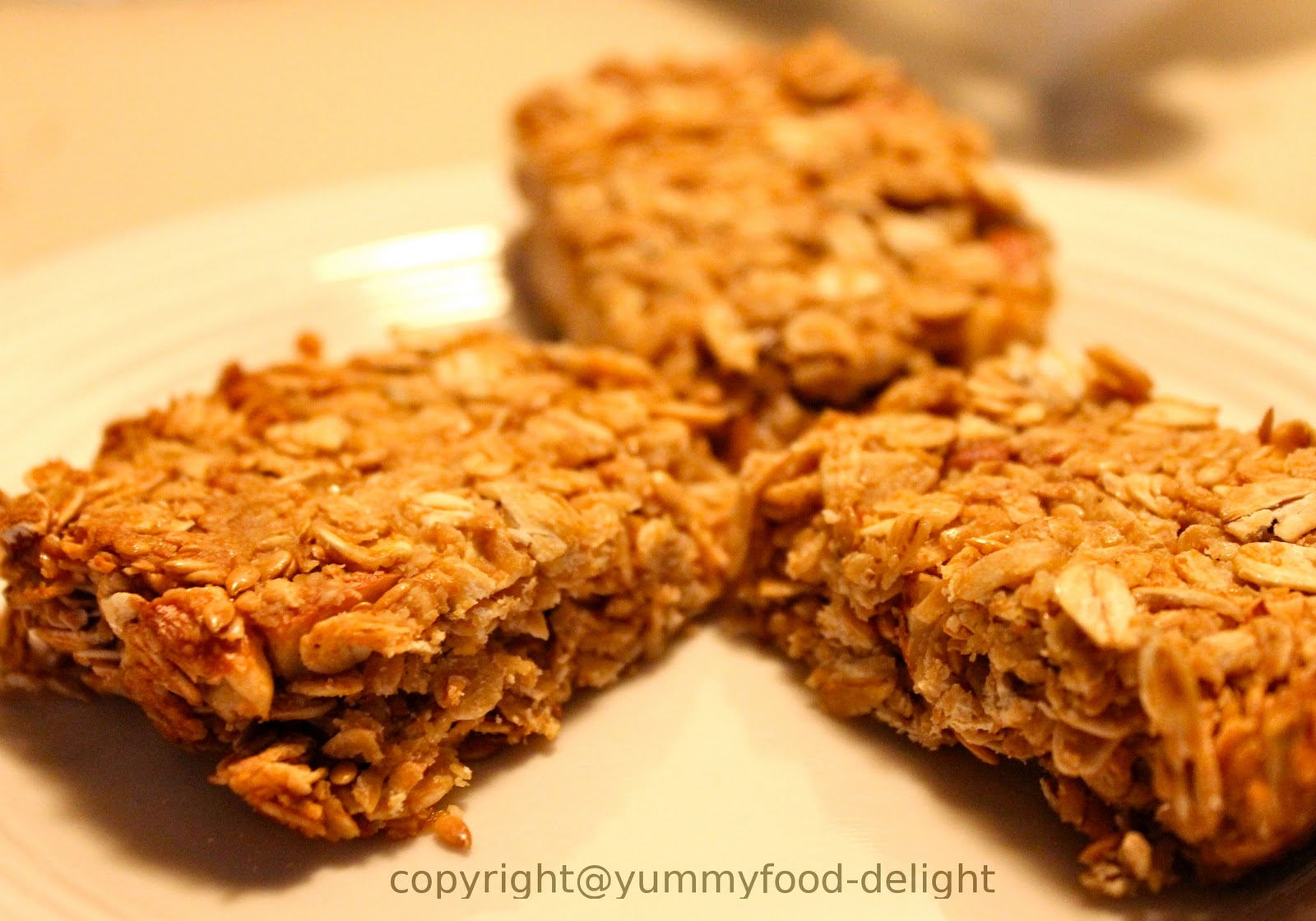 Yummy Food Delight.....!!! Oatmeal, flaxseed ,Almond granola bar with