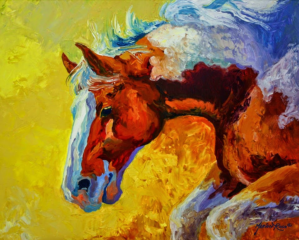 caballos-pintados-con-espatula caballos-impresionismo-contemporaneo
