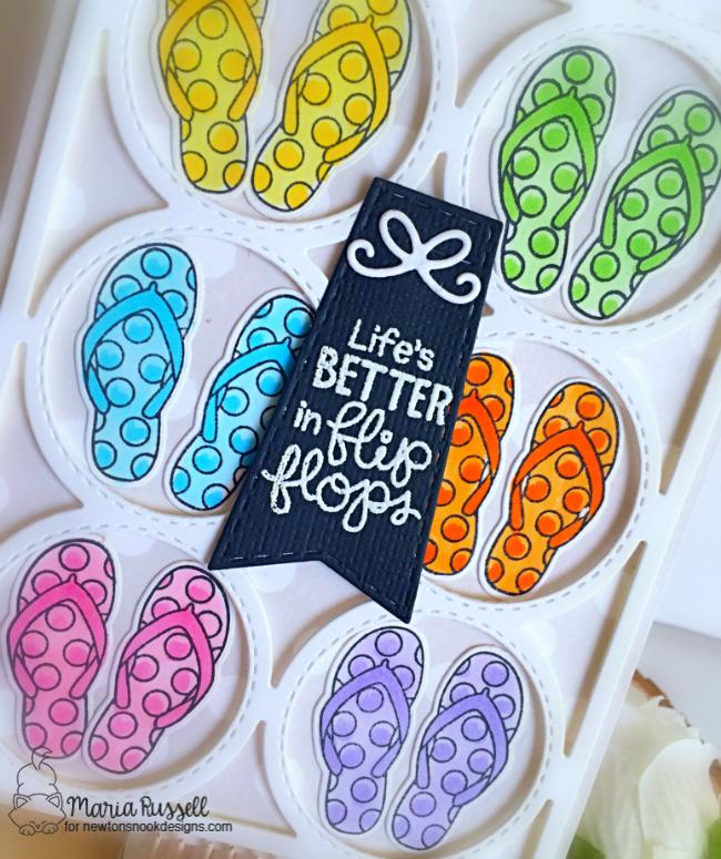 Life is Better in Flip Flops Card by Maria Russell | Flip-Flop Life Stamp Set by Newton's Nook Designs #newtonsnook #handmade