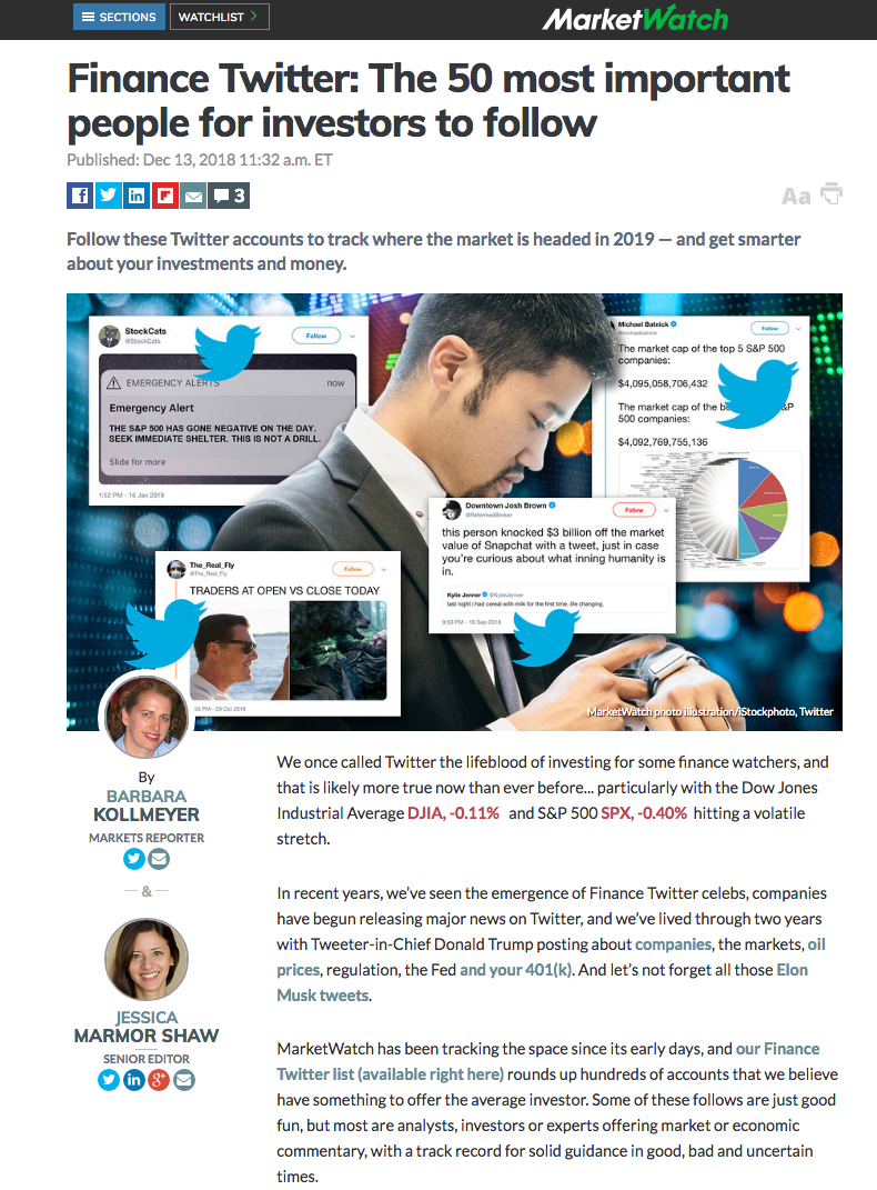 The Fat Pitch Market Watch Top 50 Finance Twitter Accounts for