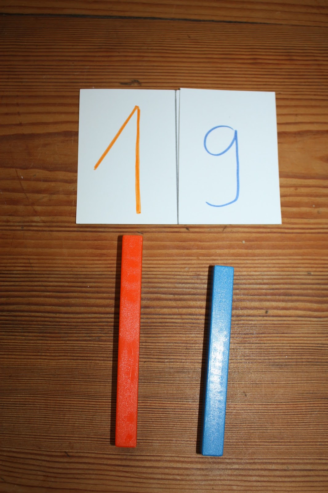 Cuisenaire Farbige Rechenstäbchen Dezimalsystem, Zehner und Einer