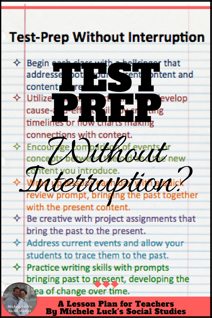 Test Prep Lesson Plans