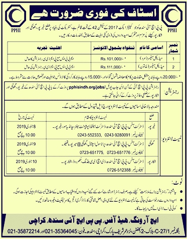 Jobs in Sindh 2019 | Primary Healthcare Initiative Sindh PPHI job 2019