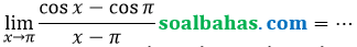 soal limit cos cos per x