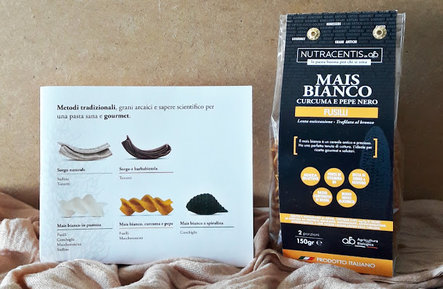 Nutracentis pasta al mais bianco, curcuma e pepe nero pasta gluten free al mais bianco, curcuma e pepe nero