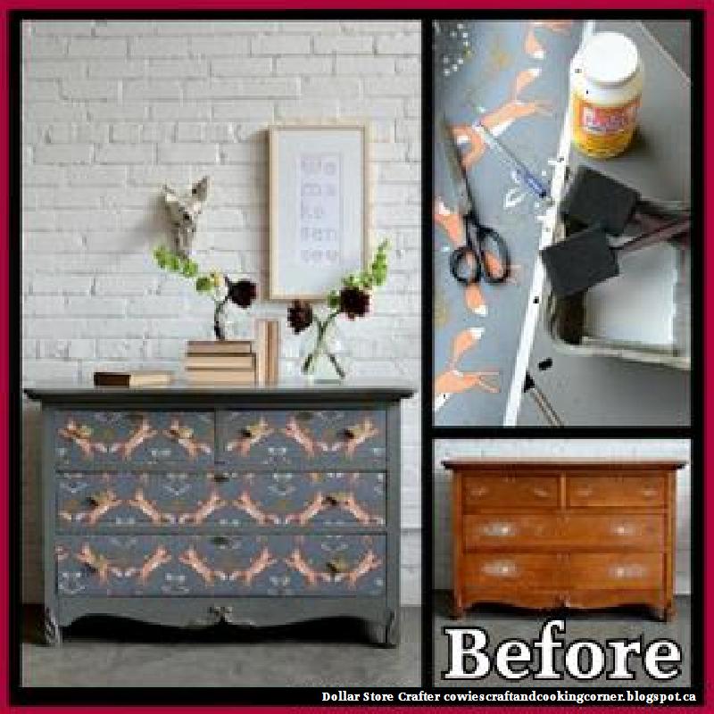 Dollar Store Crafter Makeover An Ugly Dresser By Using Paint