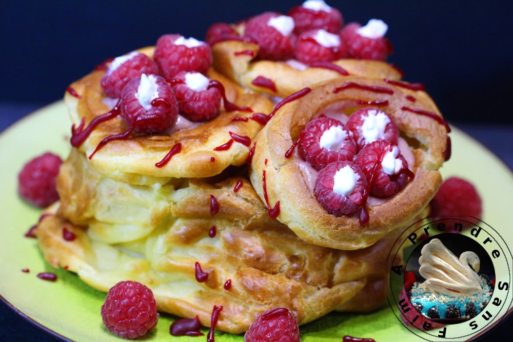Crème pâtissière aux framboises