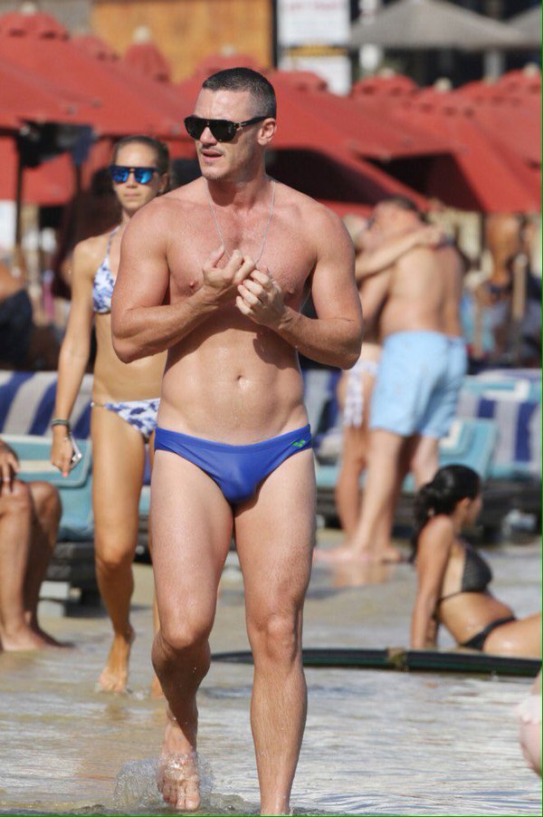 Luke evans in his speedo.