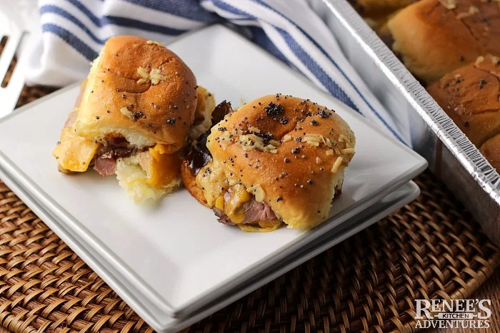 Easy BBQ Beef and Cheddar Sliders - Renee's Kitchen Adventures