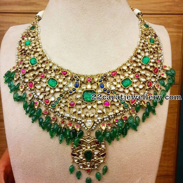 Polki Emerald Grand Choker Polki Emerald Grand Choker