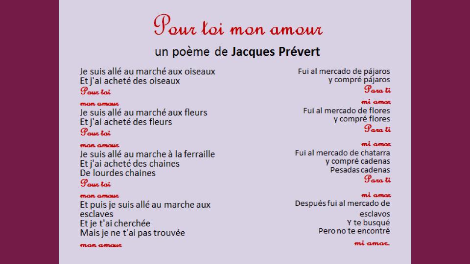 Elisa FLE "Pour toi, mon amour" Un poème de Jacques Prévert