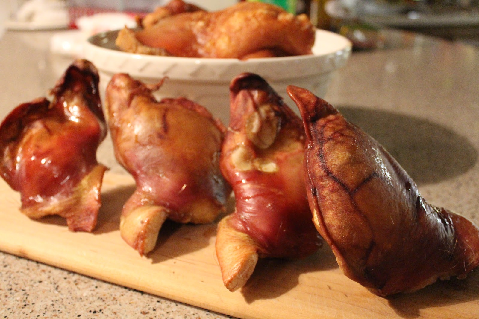 FLOWER POT KITCHEN OUR HOMEREARED PORK ROASTED PIGS EARS FOR MY DOGS
