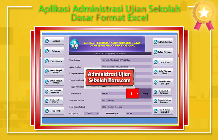Aplikasi Administrasi Ujian Sekolah Dasar Format Excel Aplikasi Pembuatan Administrasi Ujian Sekolah Dasar Format Excel