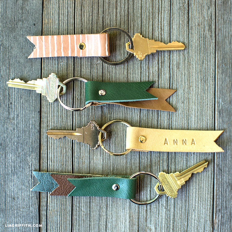 Stamped and Riveted Leather Key Chain Tutorial / The Beading Gem