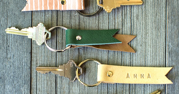 Stamped and Riveted Leather Key Chain Tutorial / The Beading Gem