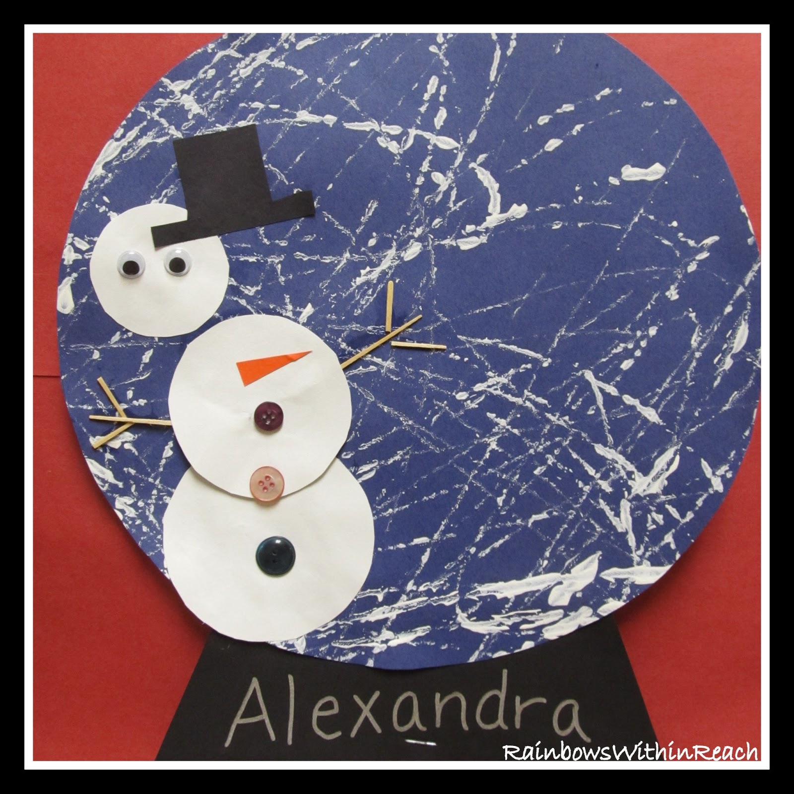 Snowman+in+Snowglobe - Winter Crafts For Kindergarten