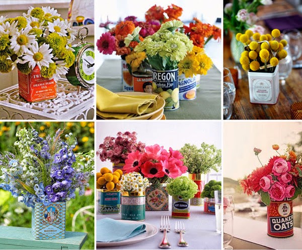 Reciclaje de latas para decoracion de exteriores