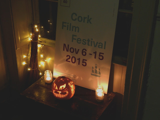 Cork Film Festival Dates lite up by small lights