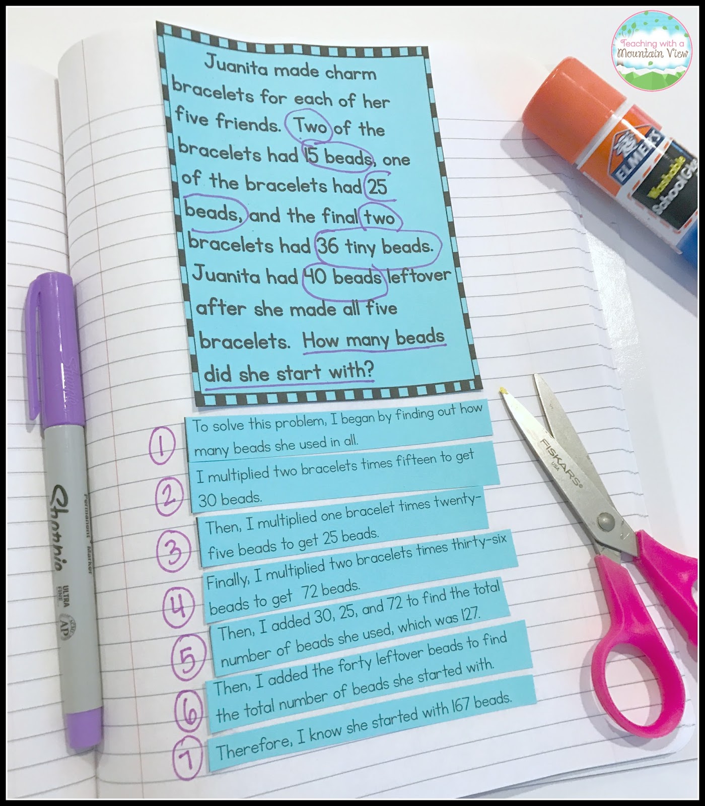 worksheet Multi Step Word Problems teaching with a mountain view mastering multi step word problems once i feel like students understand the basics of solving we move on to some scaffolded practice using these ha