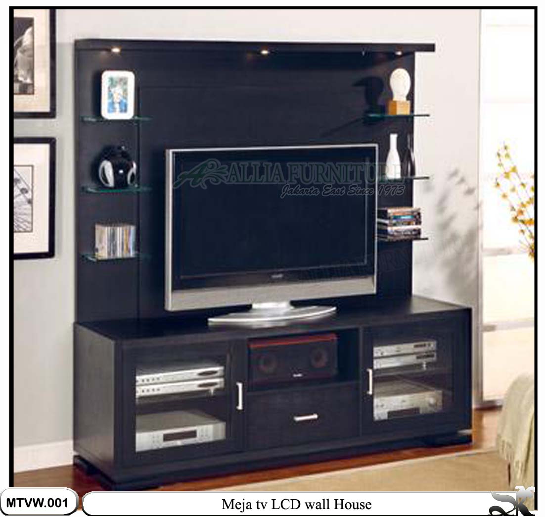 Meja tv lcd minimalis dinding house - Allia Furniture