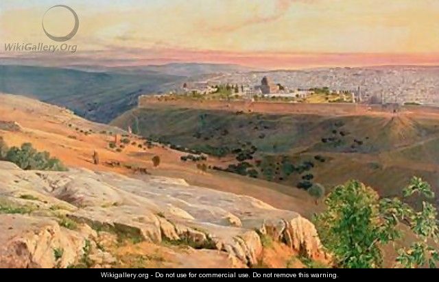 Jerusalem from the Mount of Olives by Edward Lear