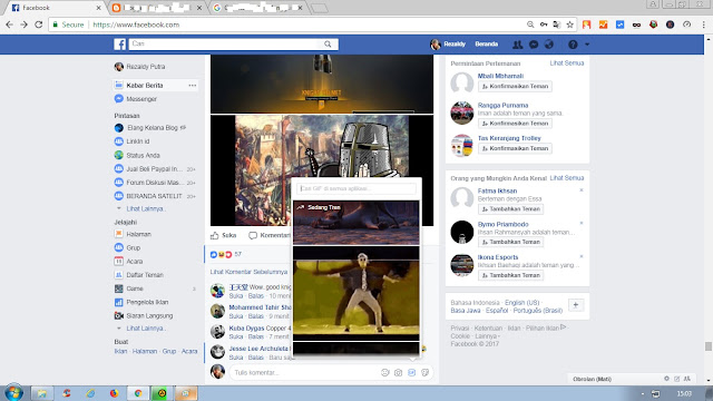 Cara Komentar Menggunakan Gambar Bergerak GIF di Facebook
