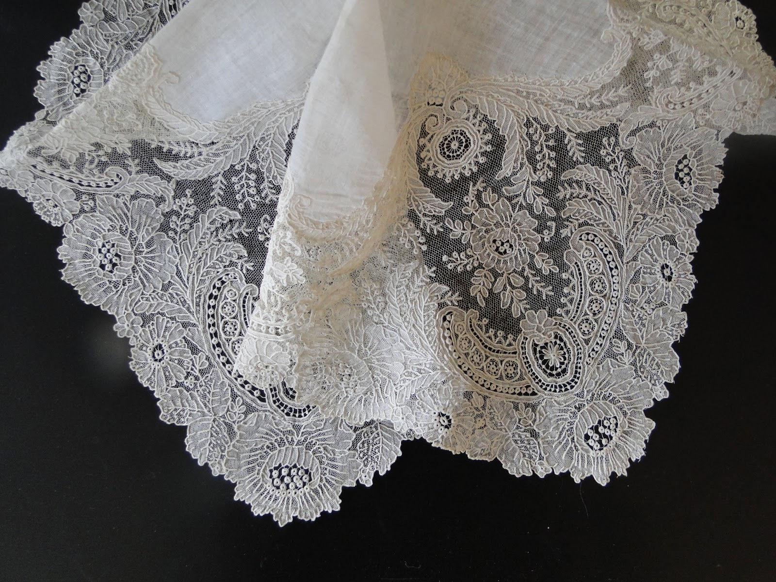 antique lace handkerchief