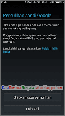 cara membuat akun gmail di android