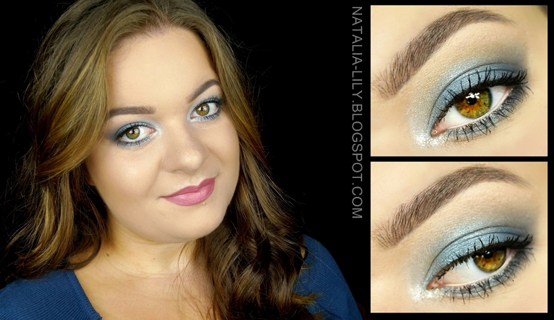 Natalia Lily Beauty Blog Makijaż Szaro Niebieski Rozświetlający