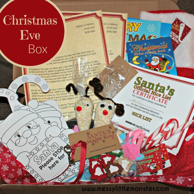 Santa's Magic Key & Reindeer Food Christmas Eve Activity Box idea 
