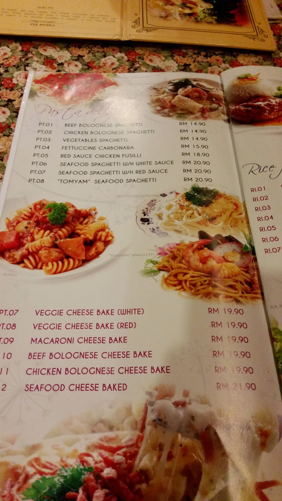 Row Six Restaurant Aeon Melaka Menu Row Six Restaurant Aeon Melaka Menu