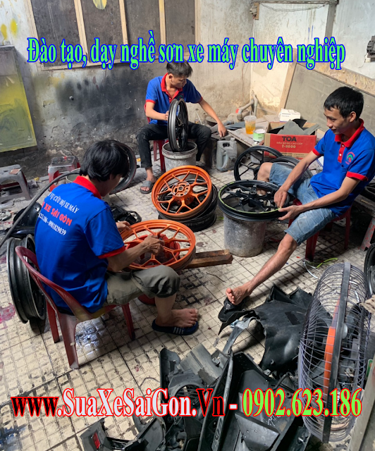 Đào tạo, dạy nghề sơn xe máy có thu nhập cao Đào tạo, dạy nghề sơn xe máy có thu nhập cao