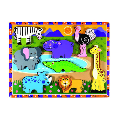 Melissa & Doug Safari Chunky Wooden Puzzle https://amzn.to/2Q3ShyX