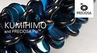 Браслет в технике кумихимо из бусин Пип Kumihimo bracelet with Pip™ beads