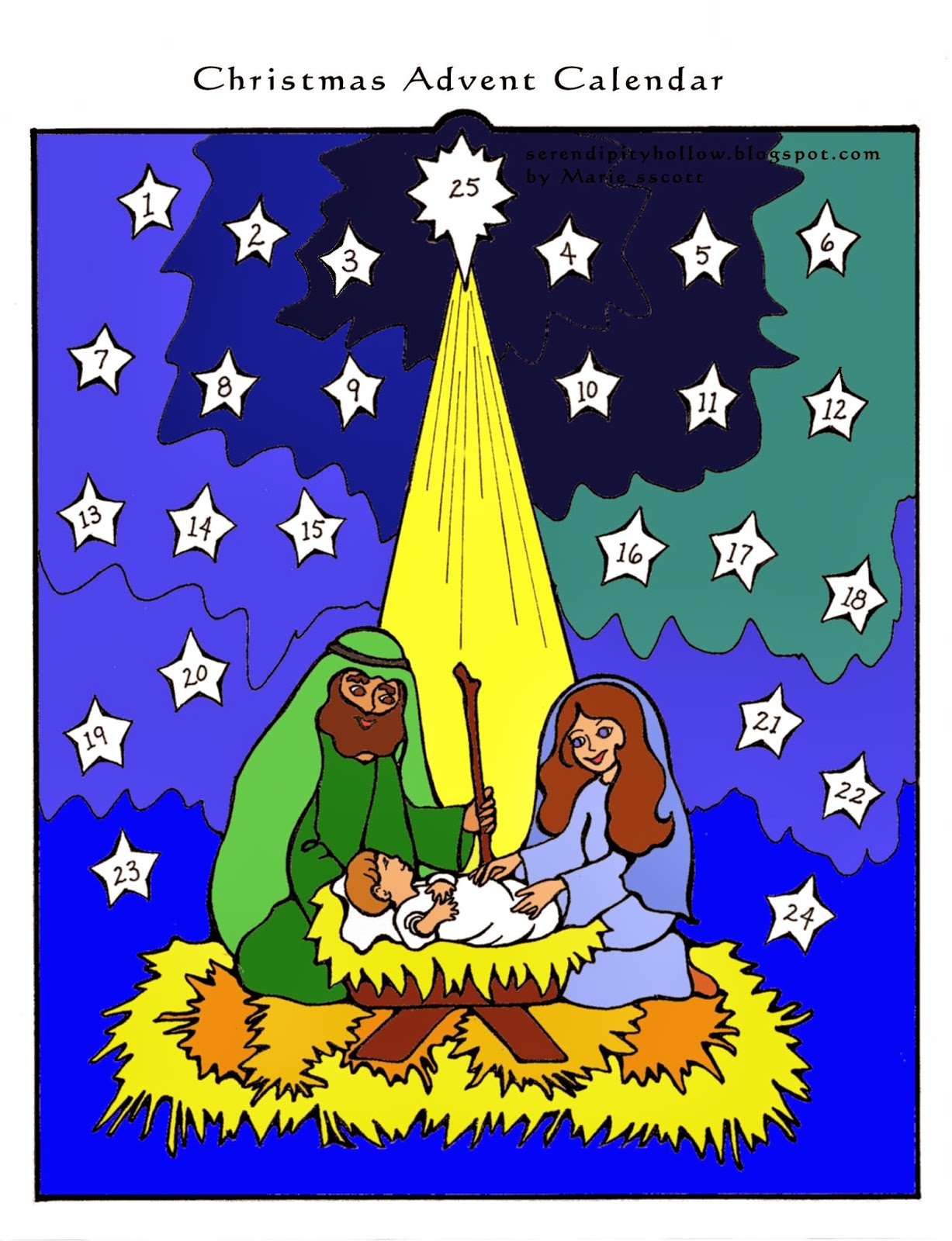 Serendipity Hollow: Nativity Advent Calendar