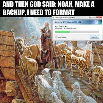 
God needs a backup

