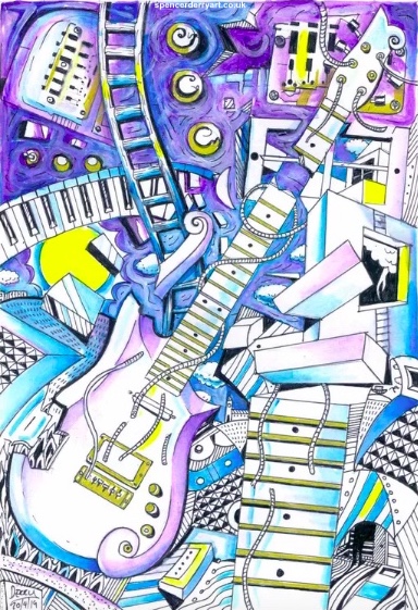 Fragments of the Past II art by artist Spencer J. Derry Original Art