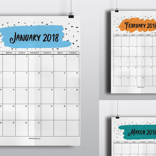 calendar free 2018