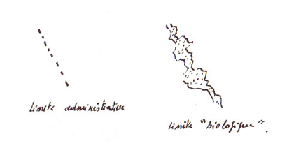 dessin de Gilles Clément, Tiers-Paysage dessin de Gilles Clément, Tiers-Paysage