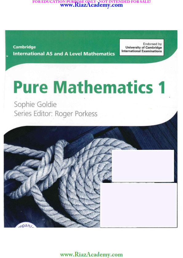 Cambridge IGCSE - PURE MATHEMATICS 1 Cambridge IGCSE - PURE MATHEMATICS 1