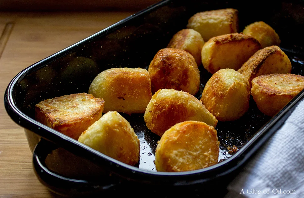 Roast Potatoes in Enamel Dish from Judge Cookware
